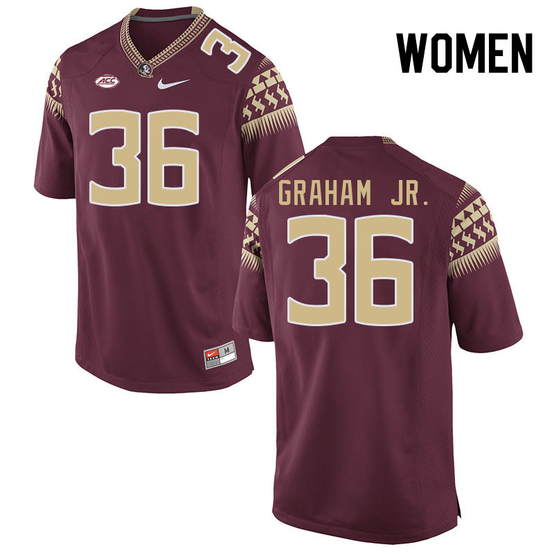 Women #36 Omar Graham Jr. Florida State Seminoles College Football Jerseys Stitched-Garnet